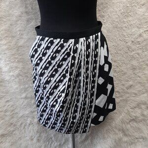 Peter Pilotto for Target Black & White Geometric Asymmetrical Wrap Skirt Size 6
